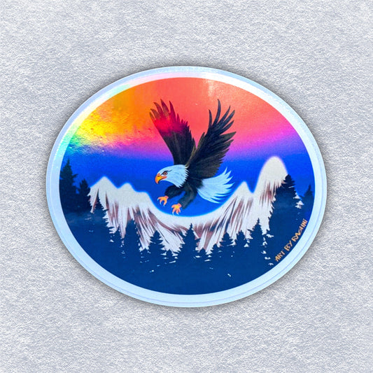 Eagle on the Horizon (Holographic) Vinyl Sticker