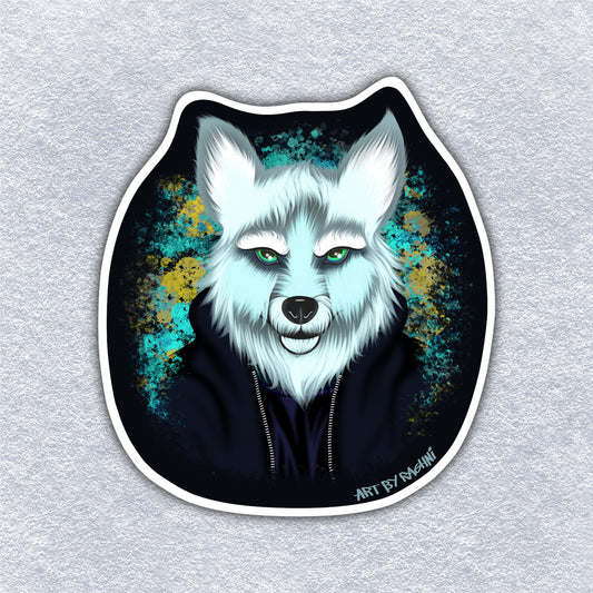 Gray Wolf Vinyl Sticker