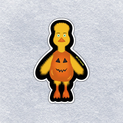 Scared Ducky Vinyl Sticker