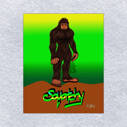 Squatchy Boy Art Print