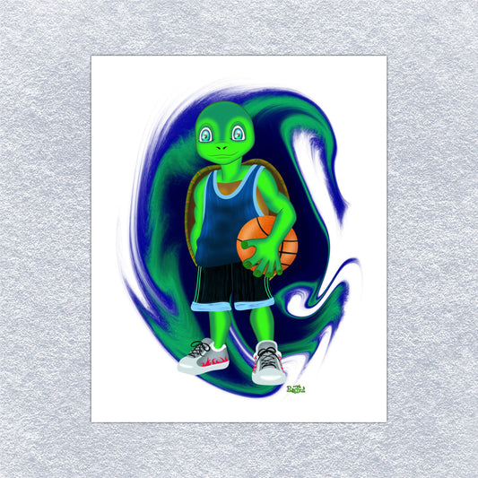 Basketball Turtle Art Print