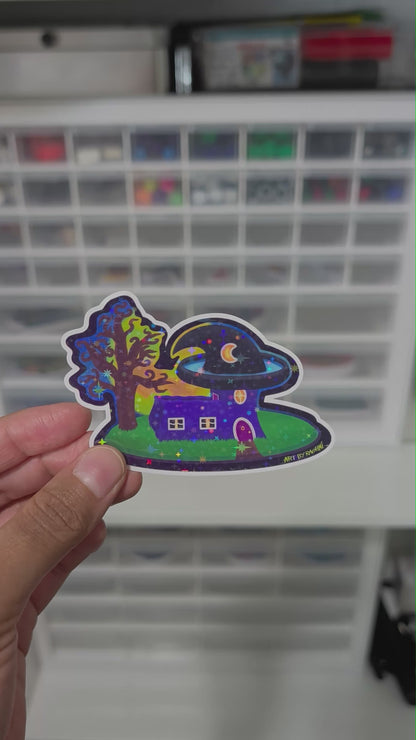 Witch House (Holographic Star) Vinyl Sticker