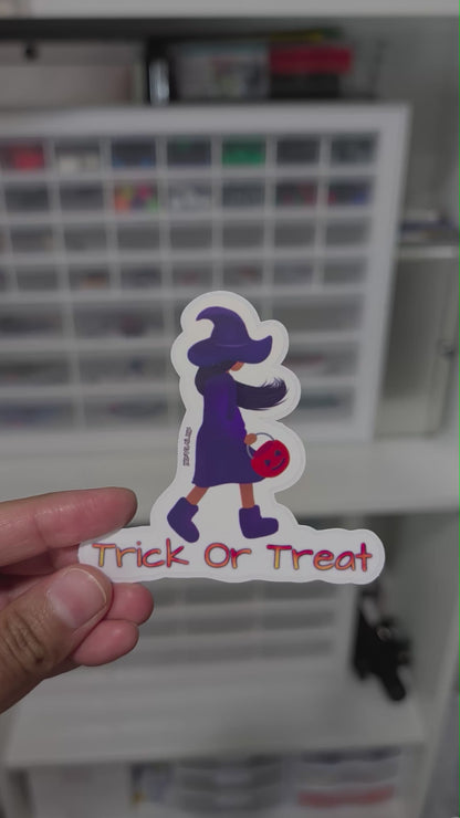 Trick or Treat Vinyl Sticker