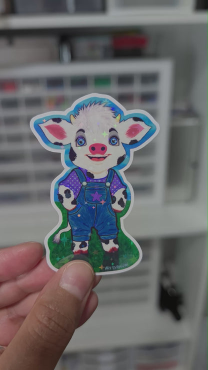 Cowgirl (Holographic Star) Vinyl Sticker