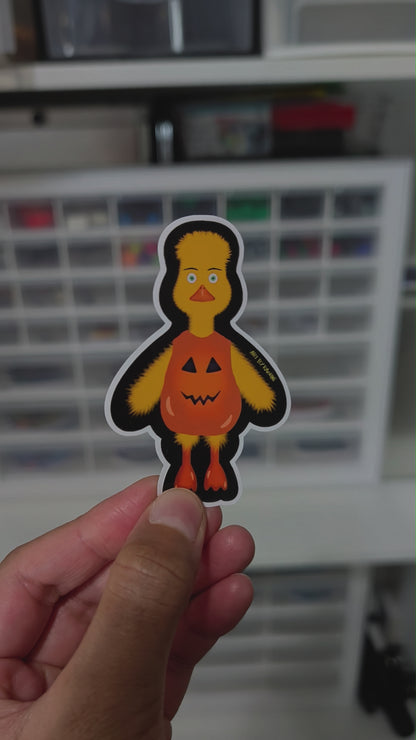 Scared Ducky Vinyl Sticker